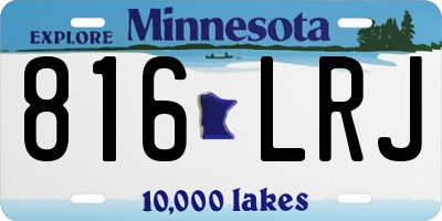 MN license plate 816LRJ