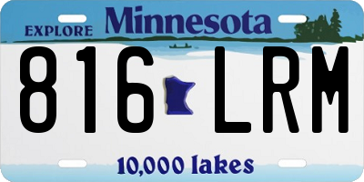 MN license plate 816LRM