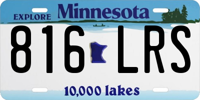 MN license plate 816LRS