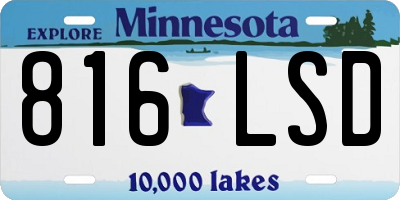 MN license plate 816LSD