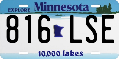 MN license plate 816LSE