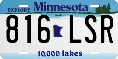 MN license plate 816LSR