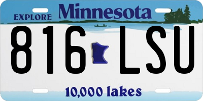 MN license plate 816LSU