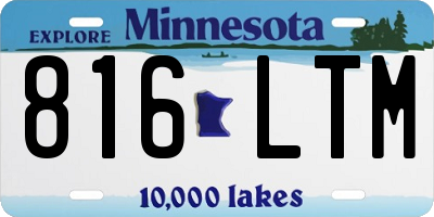 MN license plate 816LTM