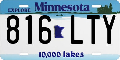MN license plate 816LTY