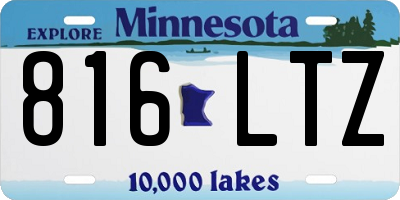 MN license plate 816LTZ