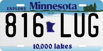 MN license plate 816LUG