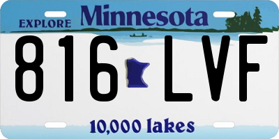 MN license plate 816LVF