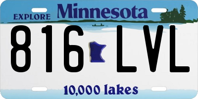MN license plate 816LVL