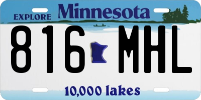 MN license plate 816MHL