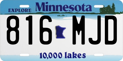 MN license plate 816MJD