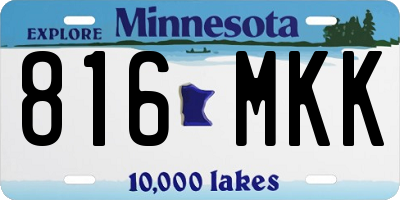 MN license plate 816MKK