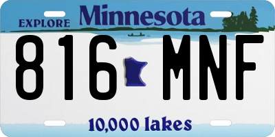 MN license plate 816MNF