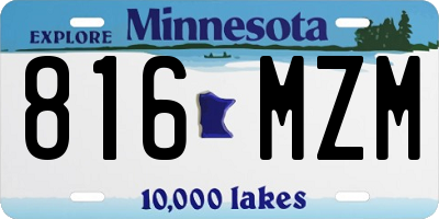 MN license plate 816MZM