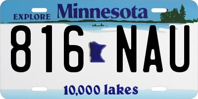MN license plate 816NAU