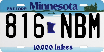 MN license plate 816NBM