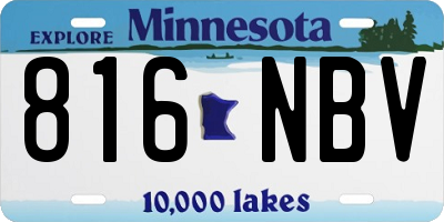 MN license plate 816NBV
