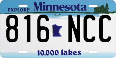 MN license plate 816NCC