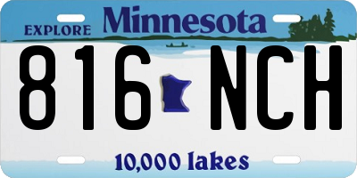 MN license plate 816NCH