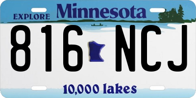 MN license plate 816NCJ