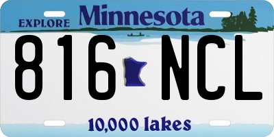 MN license plate 816NCL