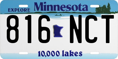 MN license plate 816NCT