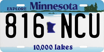 MN license plate 816NCU