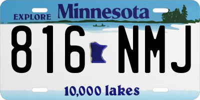 MN license plate 816NMJ