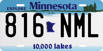 MN license plate 816NML