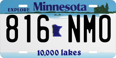 MN license plate 816NMO