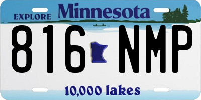 MN license plate 816NMP