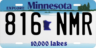 MN license plate 816NMR
