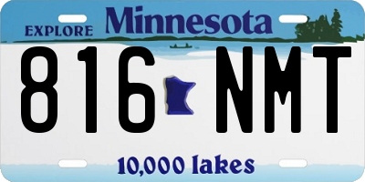 MN license plate 816NMT