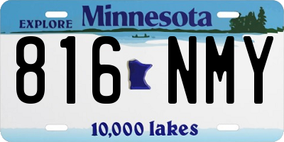 MN license plate 816NMY