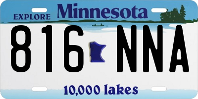 MN license plate 816NNA
