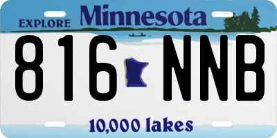 MN license plate 816NNB