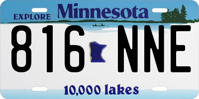 MN license plate 816NNE