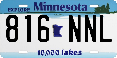 MN license plate 816NNL