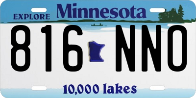 MN license plate 816NNO