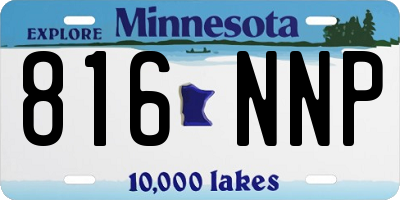 MN license plate 816NNP