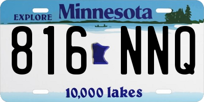 MN license plate 816NNQ