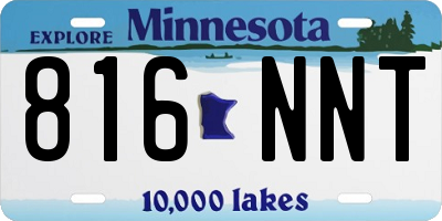MN license plate 816NNT