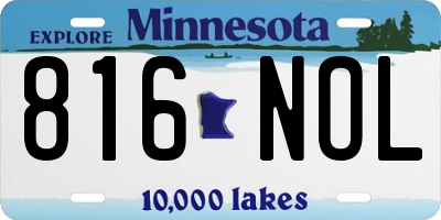 MN license plate 816NOL