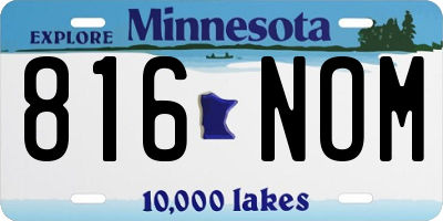 MN license plate 816NOM
