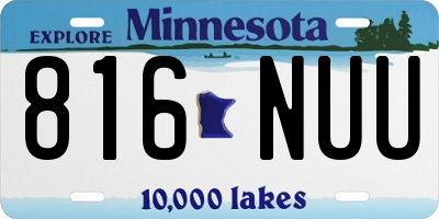 MN license plate 816NUU