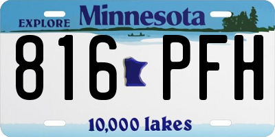 MN license plate 816PFH