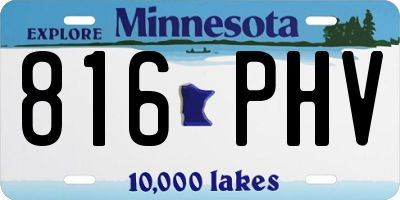 MN license plate 816PHV
