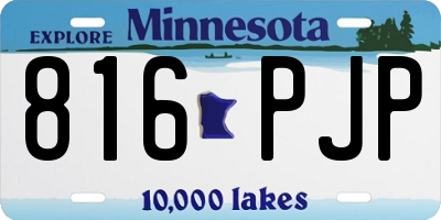 MN license plate 816PJP