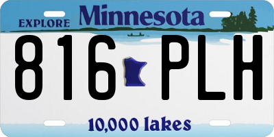 MN license plate 816PLH