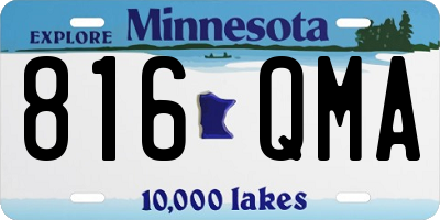 MN license plate 816QMA